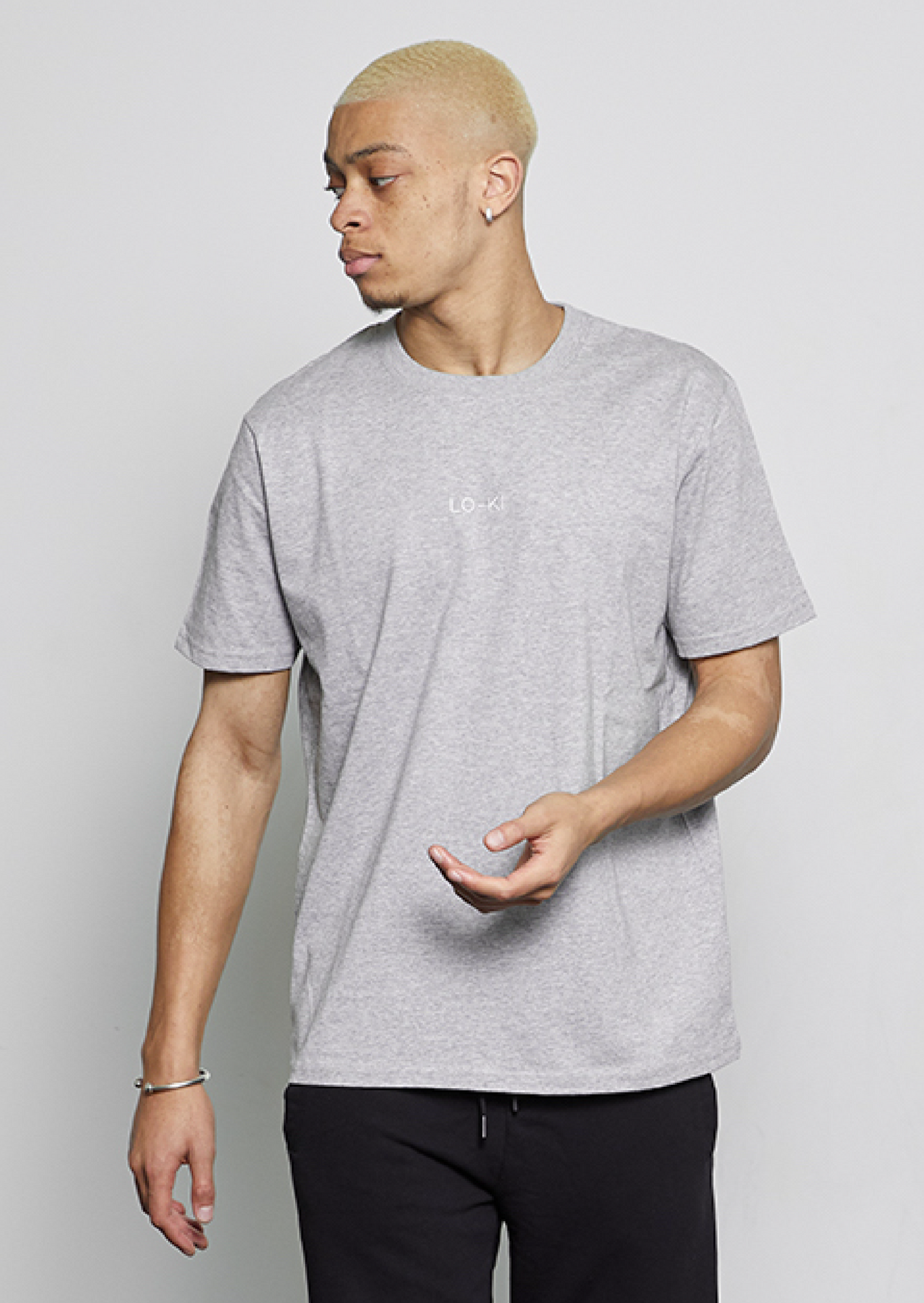 EMBROIDERED T-SHIRT IN GREY